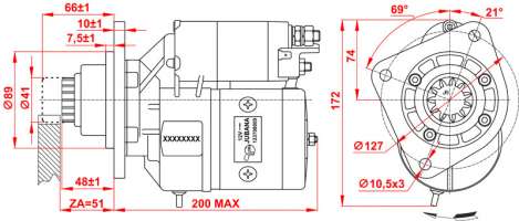 STARTER Serial number 123708009