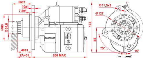 STARTER Serial number 123708011