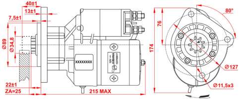 STARTER Serial number 123708017