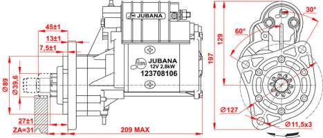 STARTER Serial number 123708106