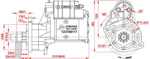 STARTER Serial number 123708117
