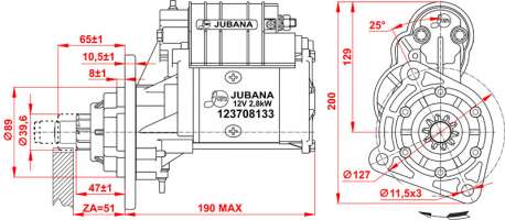 STARTER Serial number 123708133