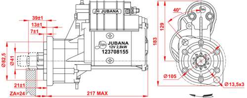 STARTER Serial number 123708155