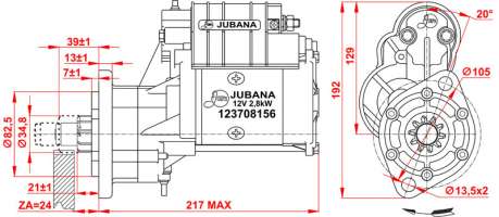 STARTER Serial number 123708156