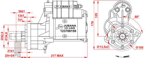 STARTER Serial number 123708159
