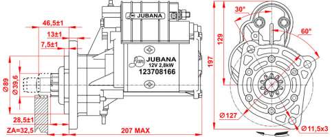 STARTER Serial number 123708166