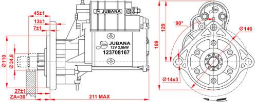 STARTER Serial number 123708167