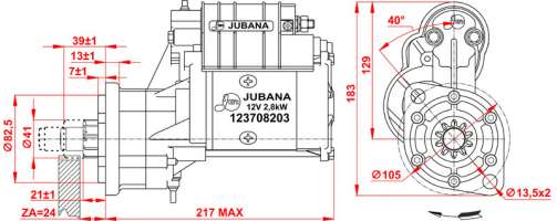 STARTER Serial number 123708203