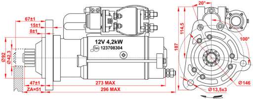STARTER Serial number 123708304