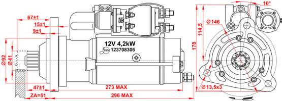 STARTER Serial number 123708306