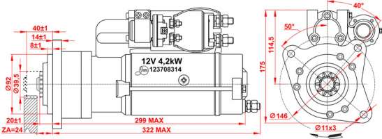 STARTER Serial number 123708314