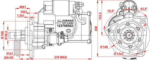 STARTER Serial number 123708502
