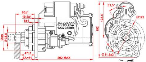 STARTER Serial number 123708509