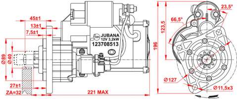 STARTER Serial number 123708513