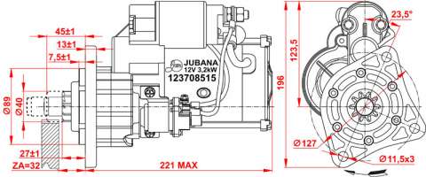 STARTER Serial number 123708515