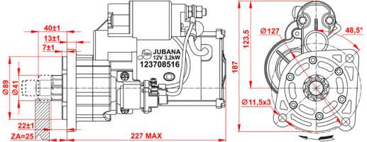 STARTER Serial number 123708516