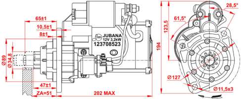 STARTER Serial number 123708523