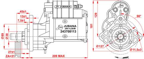 STARTER Serial number 243708113
