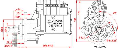 STARTER Serial number 243708118