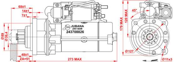 STARTER Serial number 243708826