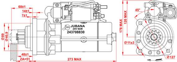 STARTER Serial number 243708830